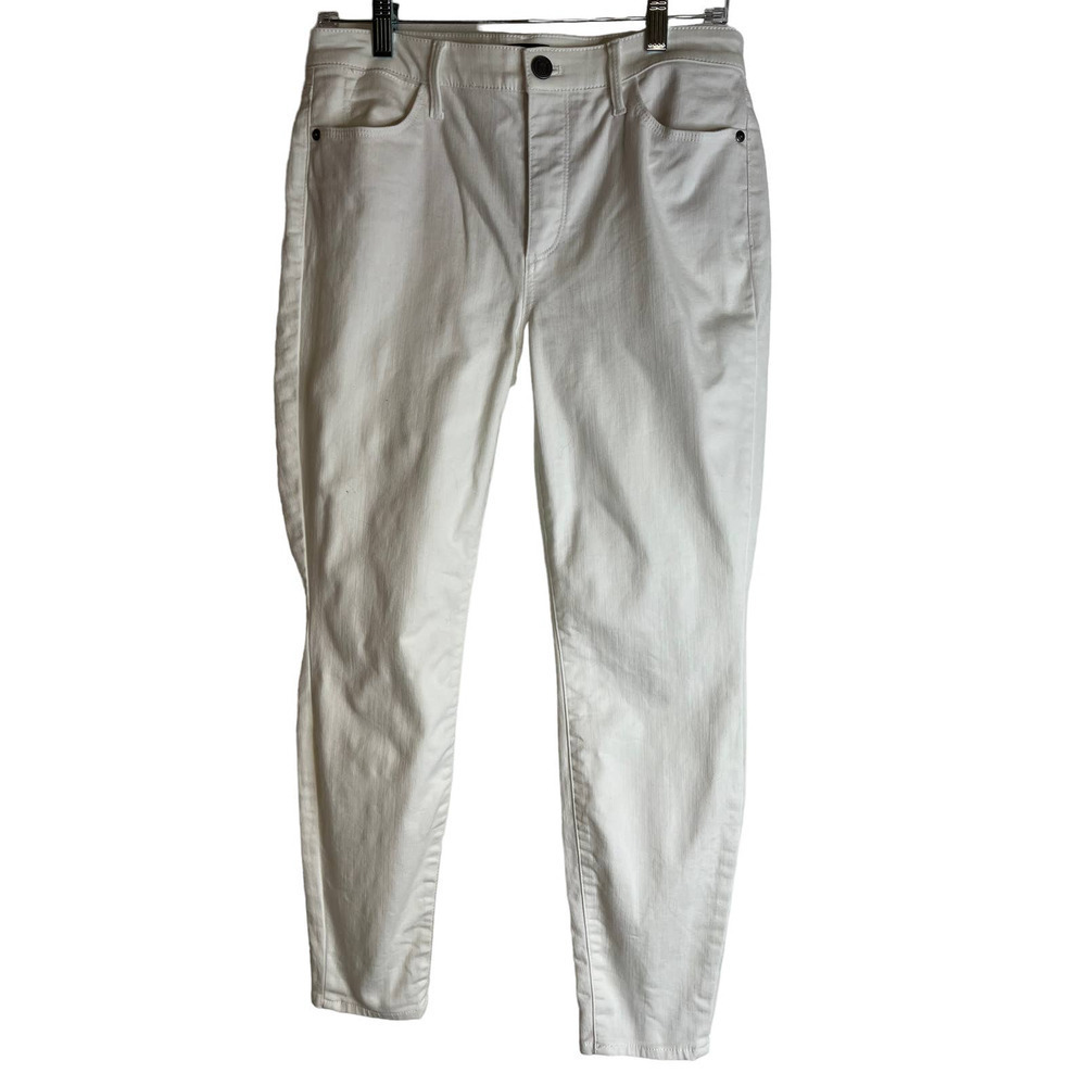 Talbots High Waist Stretch White Denim Jeans Jegging Pants Women's Size 6 P